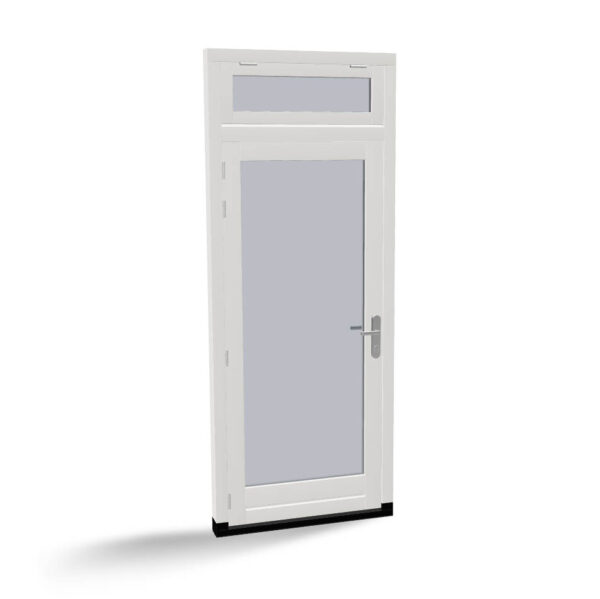 Houten deur met uitzetraam, buitendraaiend