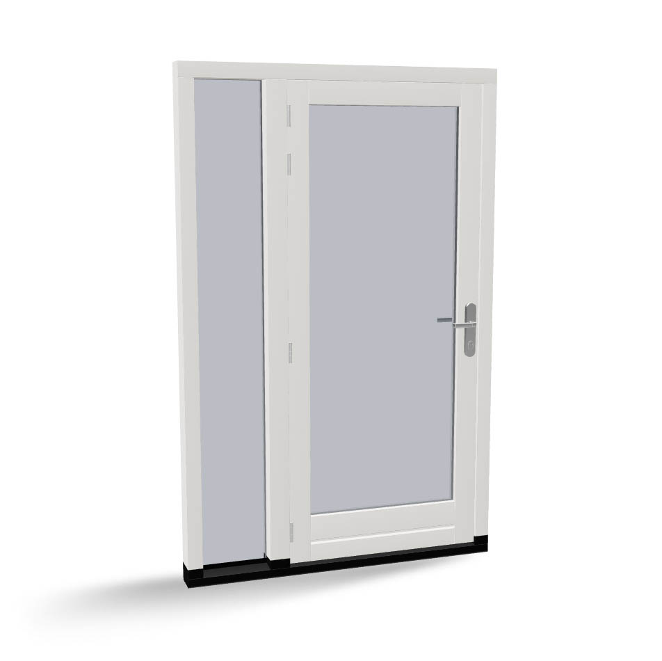 Houten deur met zijlicht, buitendraaiend