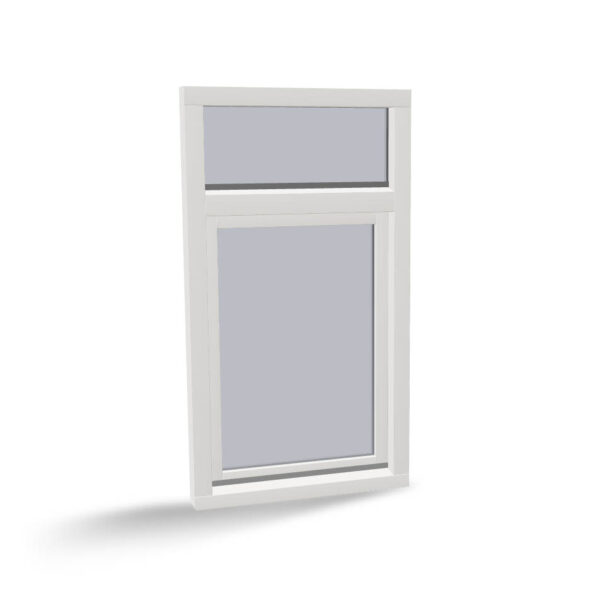 Houten draaikiepraam met bovenlicht, binnendraaiend