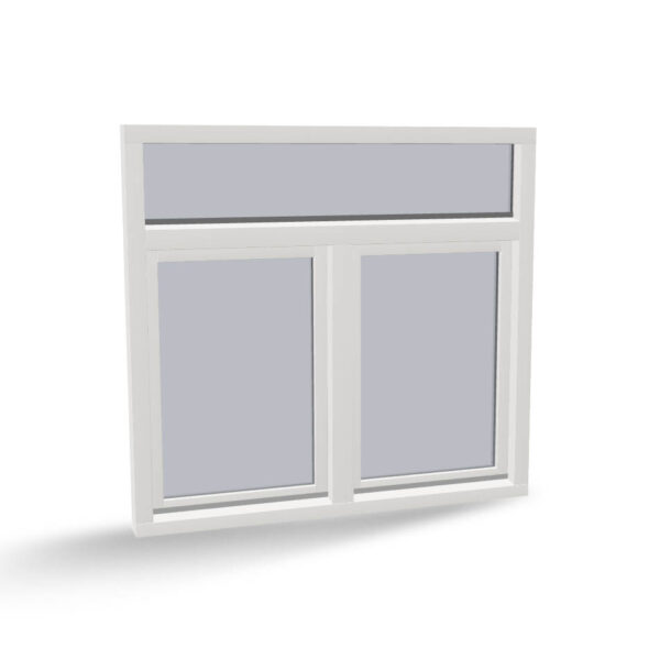 Houten raamkozijn met 2 draaikiepramen en bovenlicht