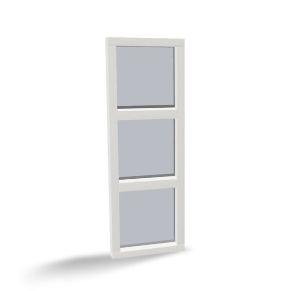 Houten vast glas kozijn 3-vaks boven elkaar - verticaal